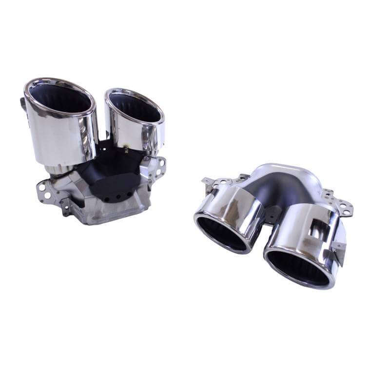 (PART) Exhaust pipes chrome round compatible with Mercedes GLE GLS GLE coupe W167 X167 C167