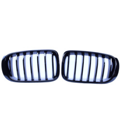 Grill kidneys compatible with bmw x3 and x4 f25 f26 lci glossy black single bars