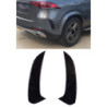 Rear bumper fins guides compatible with mercedes gle suv w167 glossy black