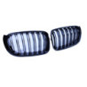 Grille reins compatible avec bmw x3 et x4 f25 f26 lci noir brillant double barres