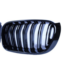 Grille reins compatible avec bmw x3 et x4 f25 f26 lci noir brillant double barres