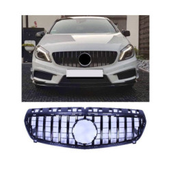 Front grill compatible with mercedes-benz w176 a- class black