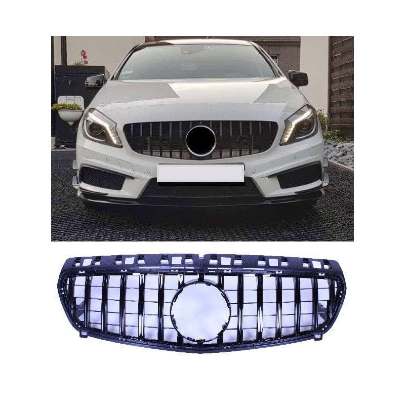 Grille avant compatible avec mercedes-benz w176 a- class noir