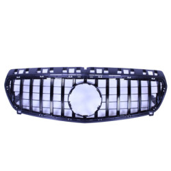 Front grill compatible with mercedes-benz w176 a- class black