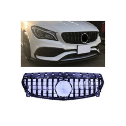 Grill compatible with mercedes-benz w117 cla-class facelift black