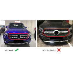 Grille compatibel met mercedes-benz glb x247 (2019+) glanzend zwart