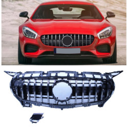 Grille compatible avec mercedes-benz amg gt c190 coupe chrome 2 portes 2014-2017