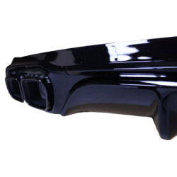 Diffuser compatible with Mercedes E class W213 completely glossy black without AMG line