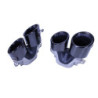 (PART) Exhaust pipes compatible with Mercedes CLA W118 C118 X118 and A W177 V177 black round double