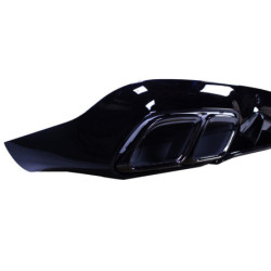 Diffuser compatible with mercedes cls c257 double exhaust pieces glossy black square