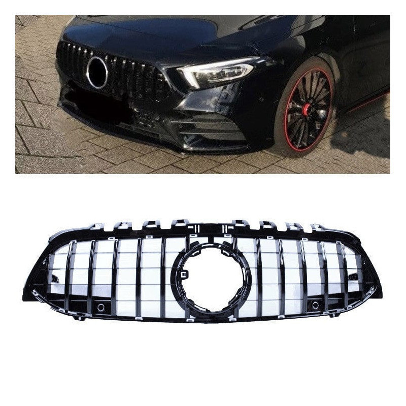 Grilă compatibilă cu mercedes-benz a-class w177 negru