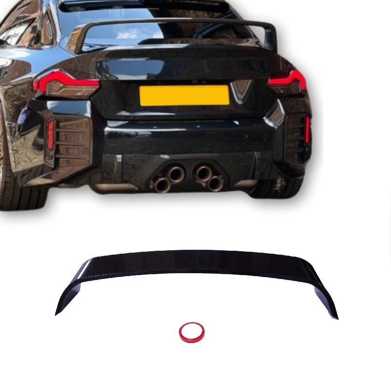 Trunk spoiler compatible with BMW 2 series G42 G87 M2 gloss black