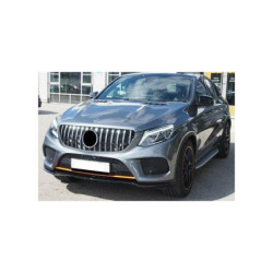 Grelha frontal compatível com mercedes-benz gle coupe c292 preto cromado