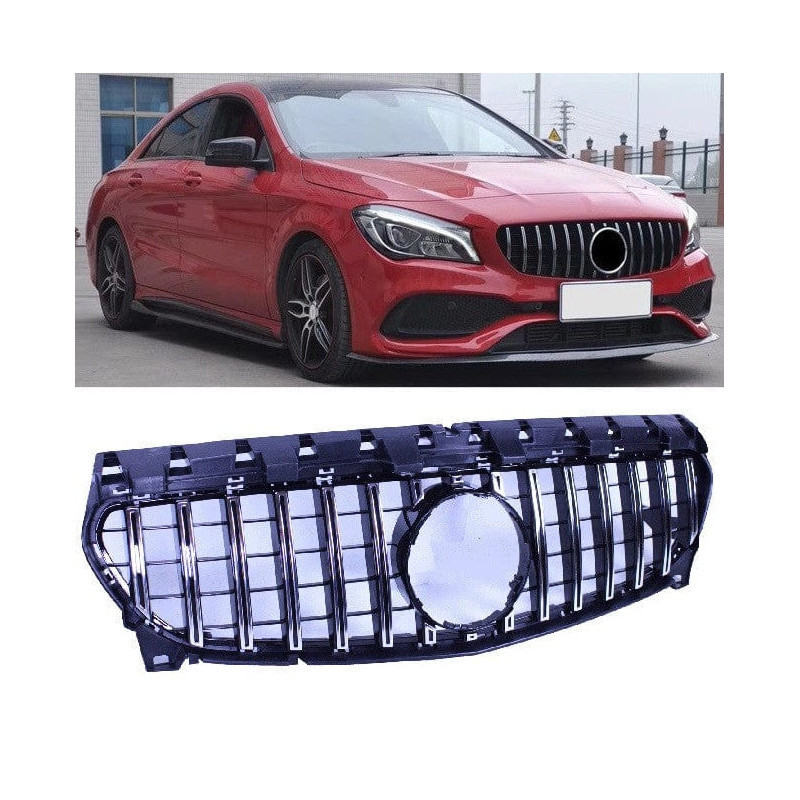 Grille compatible avec mercedes-benz w117 cla-class facelift chrome