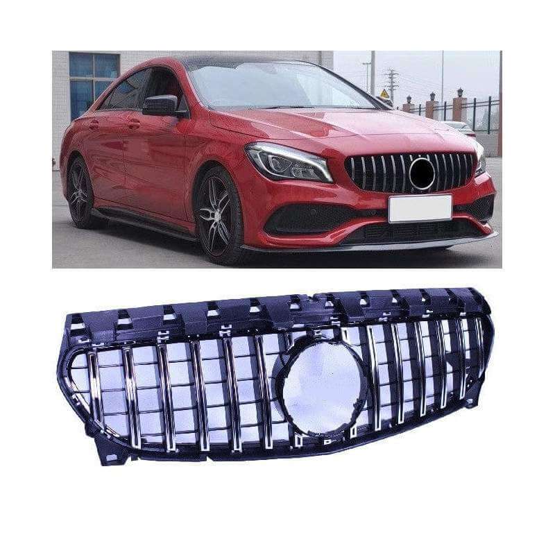Grilli yhteensopiva mercedes-benz w117 cla-class facelift kromi kanssa