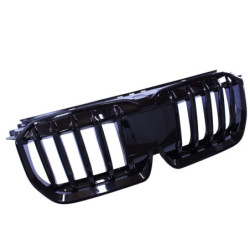 Grill kidney compatible avec BMW X1 U11 glossy black single bars