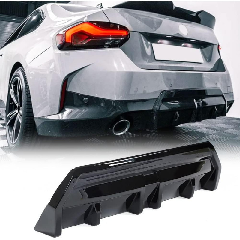 Diffuser compatibel met BMW 2 reeks G42 glanzend zwart