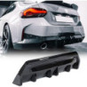 Difusor trasero compatible con BMW serie 2 G42 negro brillante