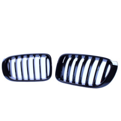 Grill kidneys compatible with bmw x3 and x4 f25 f26 lci glossy black single bars