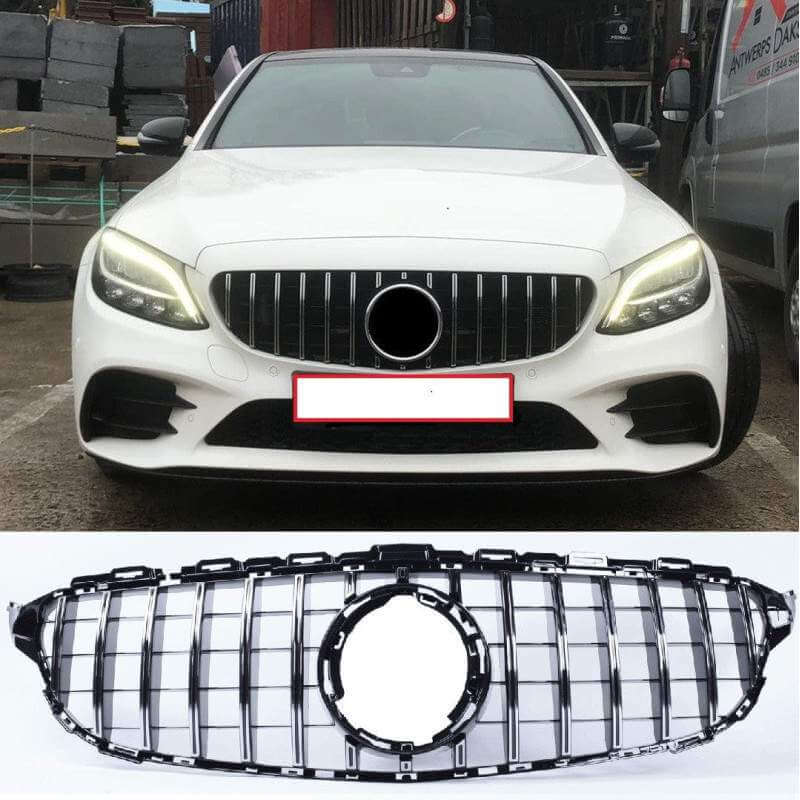 Решетка Mercedes-Benz C-класа W205 Facelift черна с хром