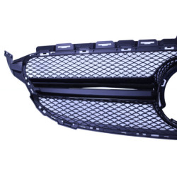 Grille passend bij Mercedes-Benz C-klasse W205 facelift glanzend zwart