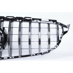 Grille compatible avec mercedes-benz classe c w205 facelift noir avec chrome