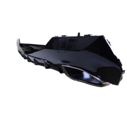 Difusor trasero compatible con BMW Serie 4 G22 Coupé y G23 Convertible con tubos de escape cromados