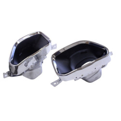 Difusor trasero compatible con BMW Serie 4 G22 Coupé y G23 Convertible con tubos de escape cromados