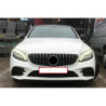 Grill compatible with mercedes-benz c-class w205 facelift black with chrome