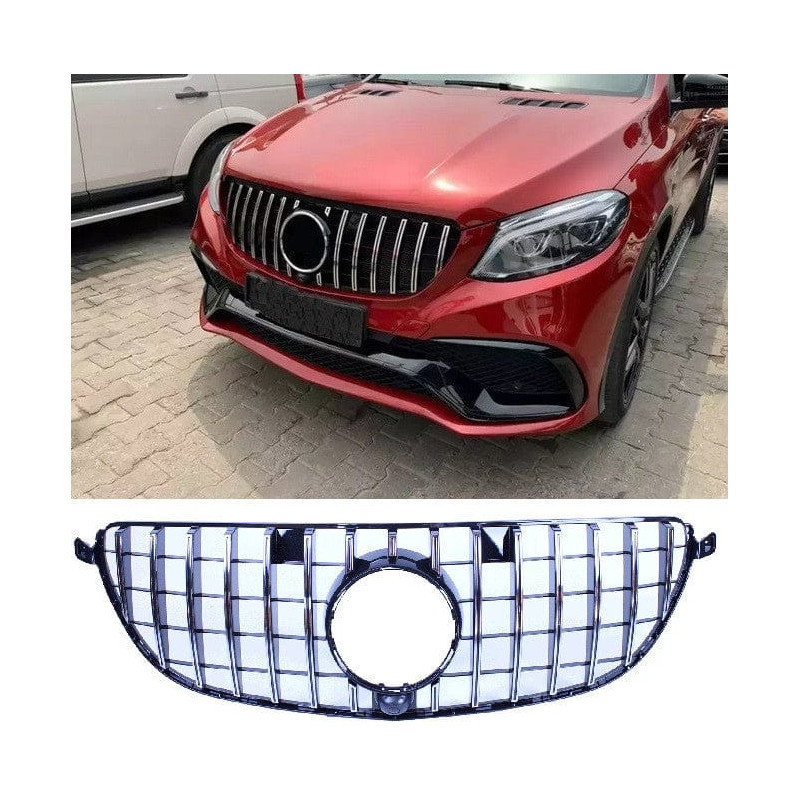 Grill HŰTŐRÁCS  kompatibilis a mercedes-benz GLE 63 amg (s) w166 c292 GLE coupé krómozott modellel