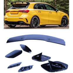 Dakspoiler glanzend zwart kompatible met Mercedes A klasse W177