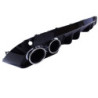 Diffuser compatible with Mercedes W205 without AMG line with chrome round exhaust pipes