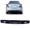 (PART) Difusor com tubos de escape em preto brilhante compatível com Mercedes Classe C W205 sem linha AMG