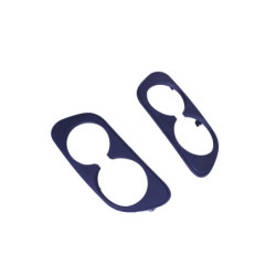 Difusor compatível com Mercedes W205 sem linha AMG com ponteiras de escape redondas em preto brilhante