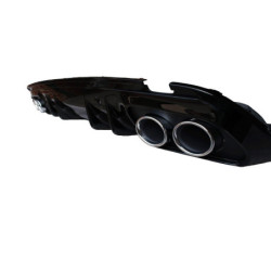 Diffusore per Mercedes W205 A205 AMG line doppi terminali di scarico tondi cromati