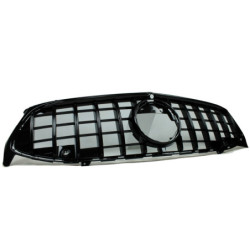 Grille, der passer til Mercedes-Benz W118 CLA-Klasse, blank sort med frontkamera