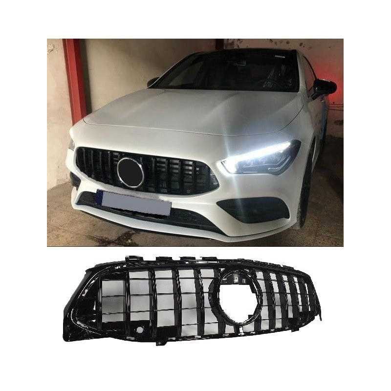 Grill compatible with mercedes-benz w118 cla-class glossy black