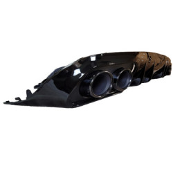 Difusor trasero para Mercedes C coupé descapotable C205 A205 doble punta de escape redonda negra