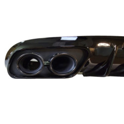 Diffuser Mercedes C-Class Coupé Convertible C205 A205 AMG Line dual black round exhaust tips (4)