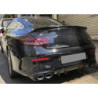 Diffuser Mercedes C-Class Coupé Convertible C205 A205 AMG Line dual black round exhaust tips (5)