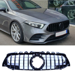 Grill for Mercedes A class W177 black with camera Panamericana look