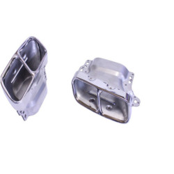 Difusor trasero negro brillante compatible con Mercedes clase A W176 2013-2017 puntas de escape cromadas