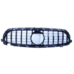 Grill compatible with Mercedes E W213 S213 A238 C238 facelift with AMG line package glossy black with front camera