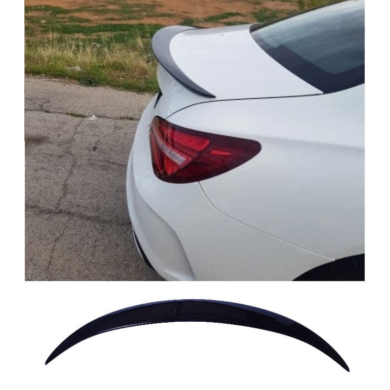 Trunk spoiler compatible with Mercedes-Benz CLA C117 coupe glossy black