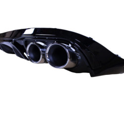(PART) Diffuser glossy black compatible with Mercedes E coupe convertible C238 A238 round exhaust tips