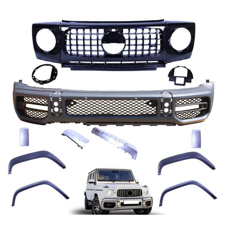 Body kit compatible with Mercedes G class W463 W464 2018+ black grill