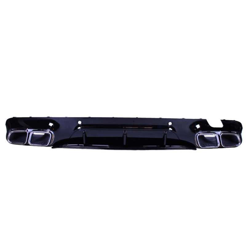 Diffuser compatible with mercedes cls c257 dual exhaust trim chrome