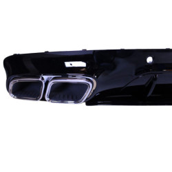 Diffuser compatible with mercedes cls c257 dual exhaust trim chrome