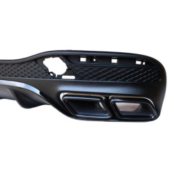 Difusor trasero para Mercedes GLE W166 negro puntas de escape