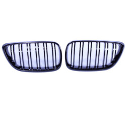 Grill Nieren für BMW 2er F22 - F23 schwarz glänzend Doppelstege